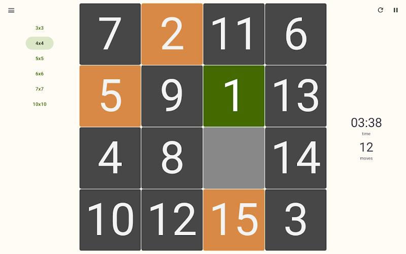 15 Number puzzle sliding game Screenshot15