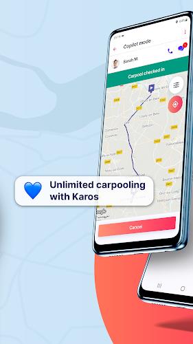 Karos daily carpool commuting Screenshot4