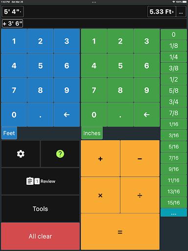 Feet & Inch Construction Calc Screenshot2