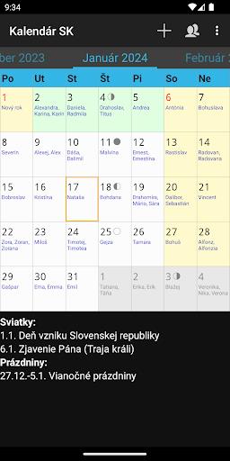 Kalendár SK Screenshot1