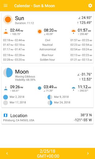Calendar - Sun & Moon Screenshot1