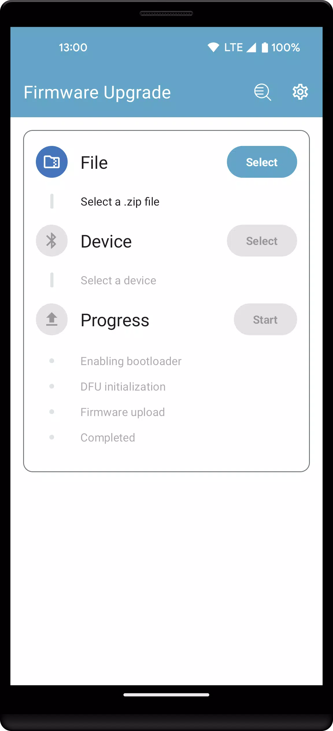 nRF Device Firmware Update Screenshot1