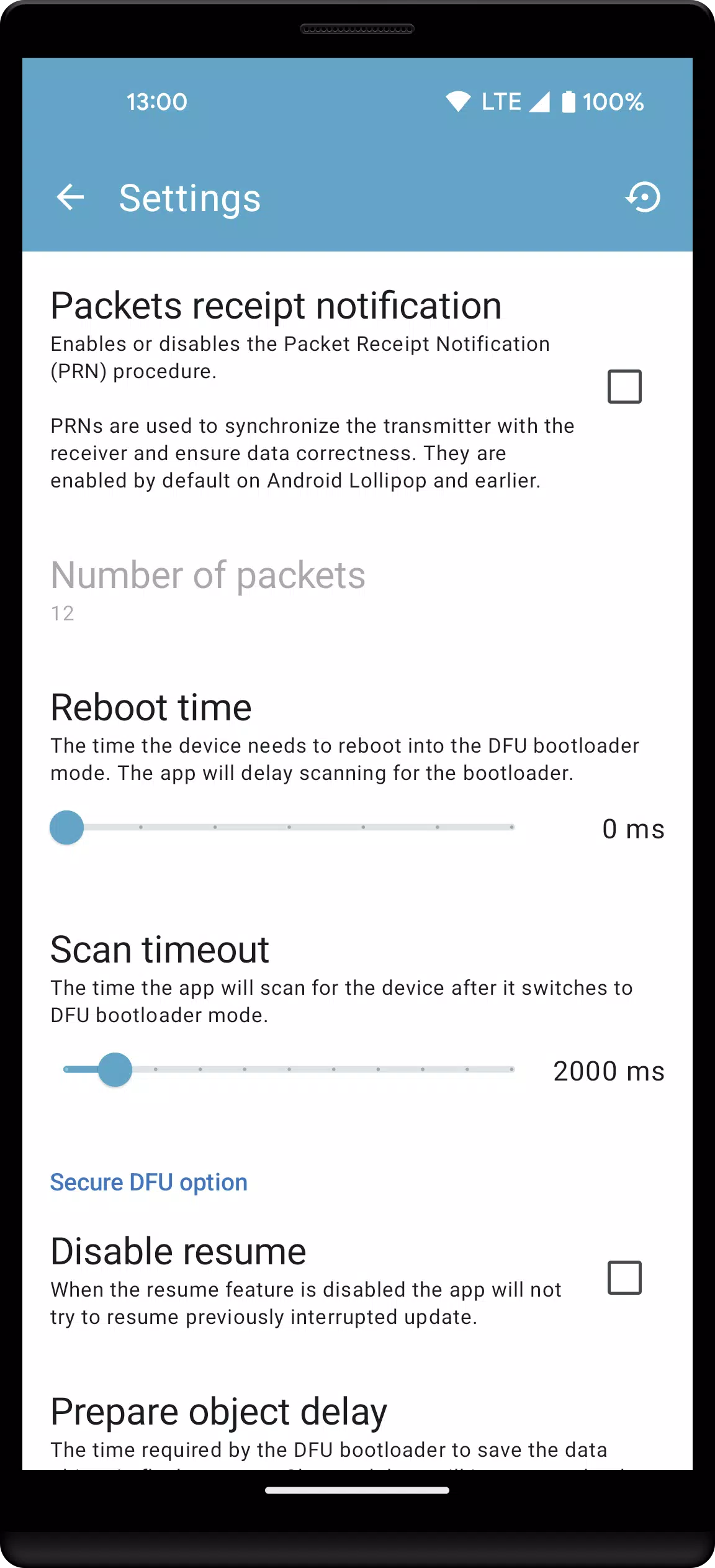 nRF Device Firmware Update Screenshot2