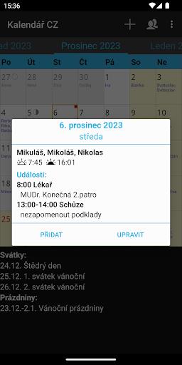 Kalendář CZ Screenshot2