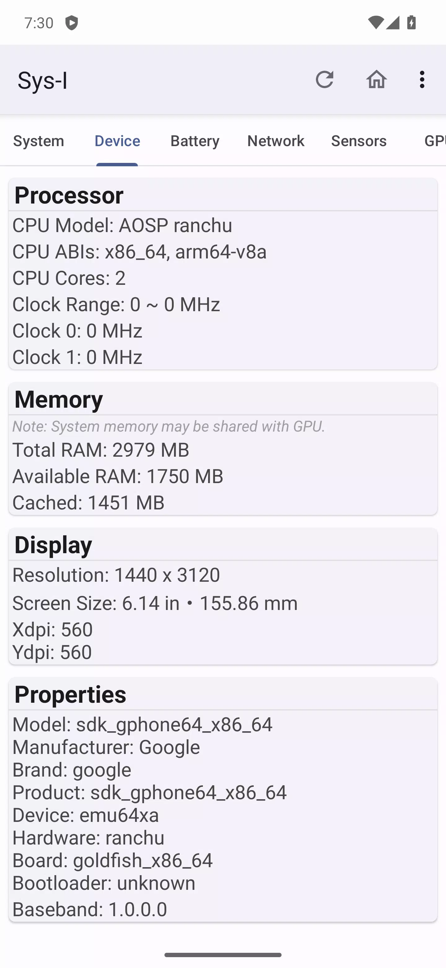 Sys-I: Android System Info Screenshot2