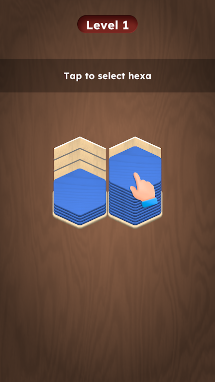 Wood Hexa Sort - Color Match Screenshot1