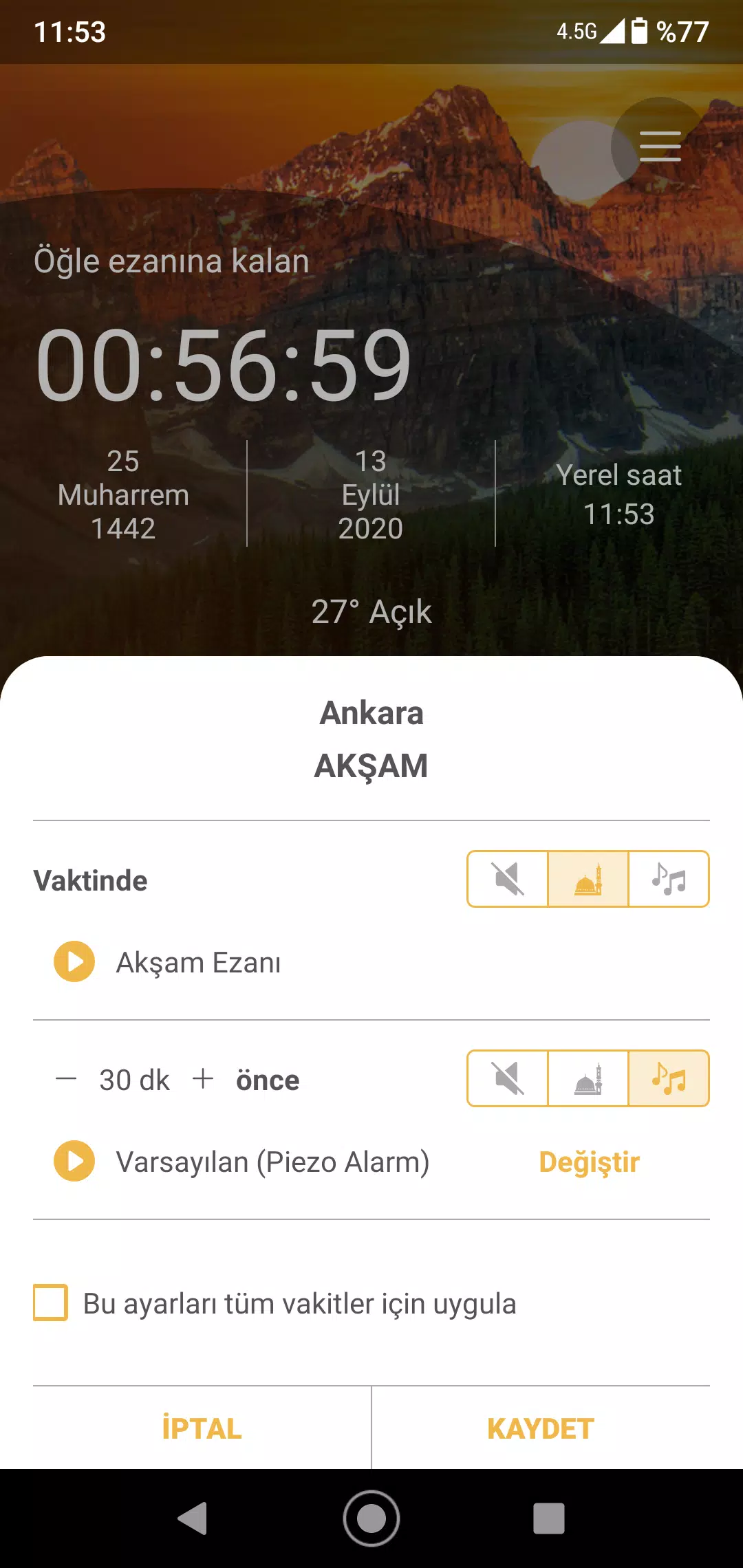 Diyanet Namaz Vaktim Screenshot2