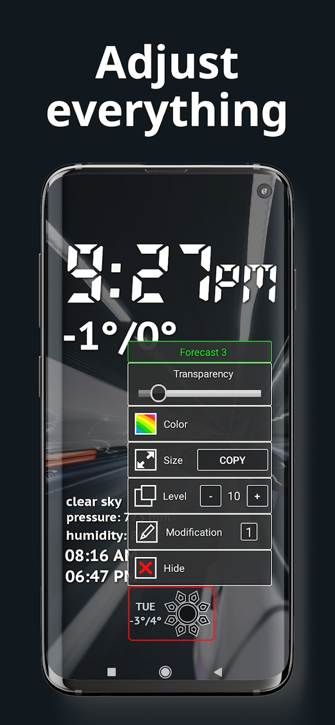 Weather Night Dock with clock Screenshot2