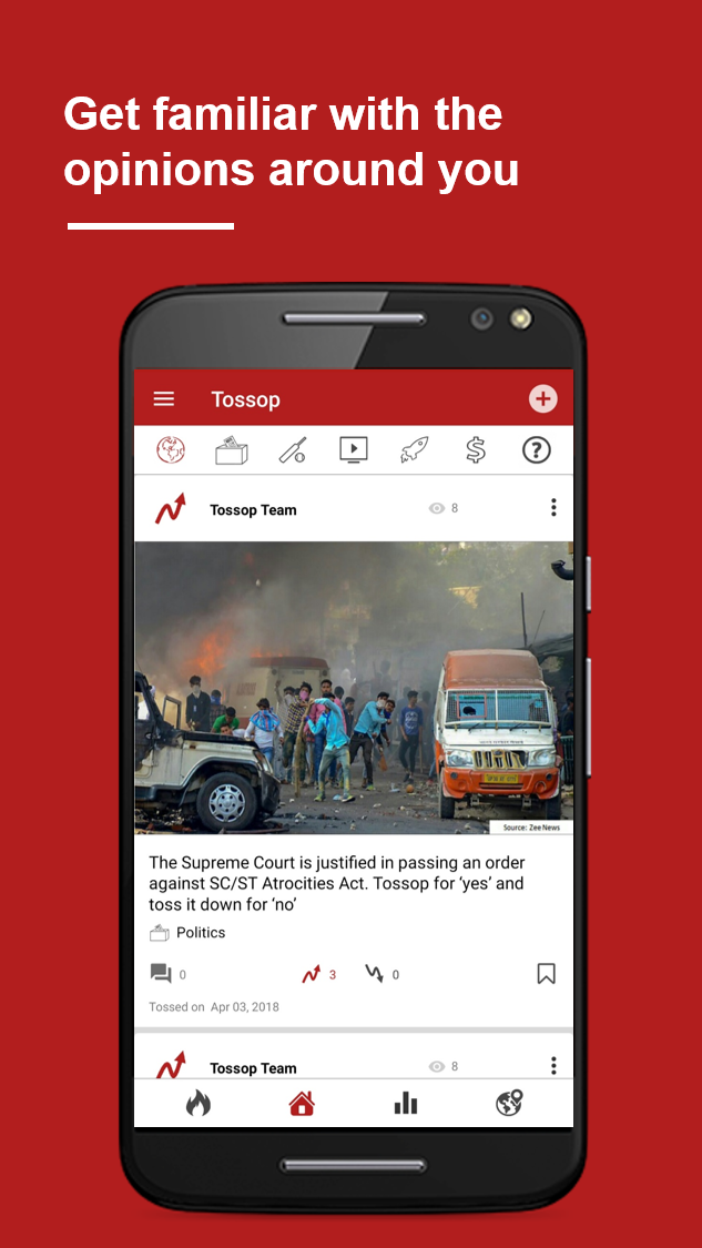 Tossop – Opinion Sharing & Learning App Screenshot2