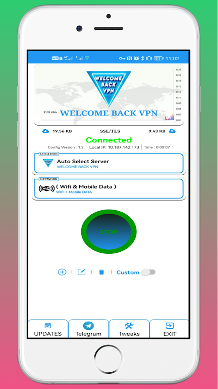 WELCOME BACK VPN Screenshot1