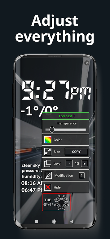 Weather Night Dock with clock Screenshot1