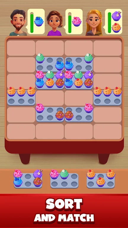 Cupcake Fever: Color Sort Game Screenshot2