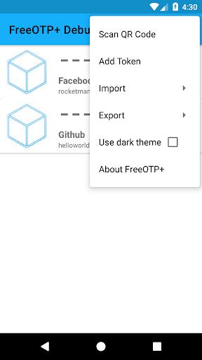 FreeOTP+ (2FA Authenticator) Screenshot2