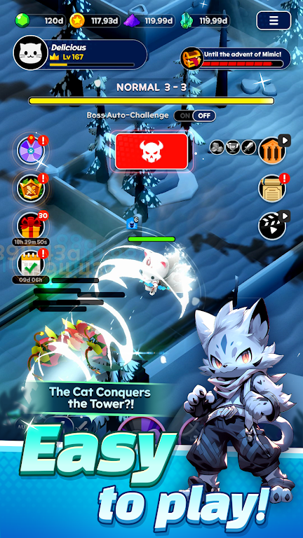 Tower Cat Battle: Idle Cat RPG Screenshot1