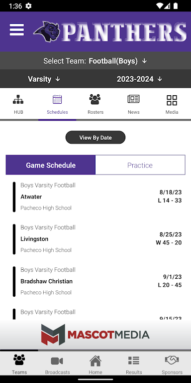 Pacheco Panther Athletics Screenshot4