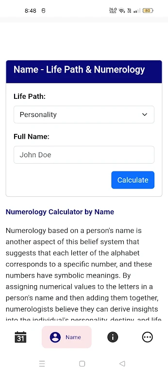 Life Path Number & Numerology Screenshot2