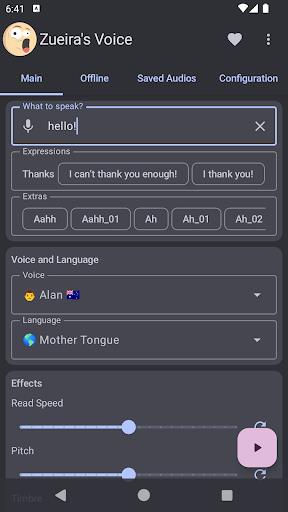 Zueira’s Voice: Text to Speech Screenshot1