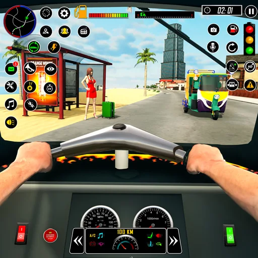Tuk Tuk Auto Driving 3D Games Screenshot2