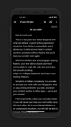 Pure Writer Never Lose Content Editor & Markdown Screenshot1