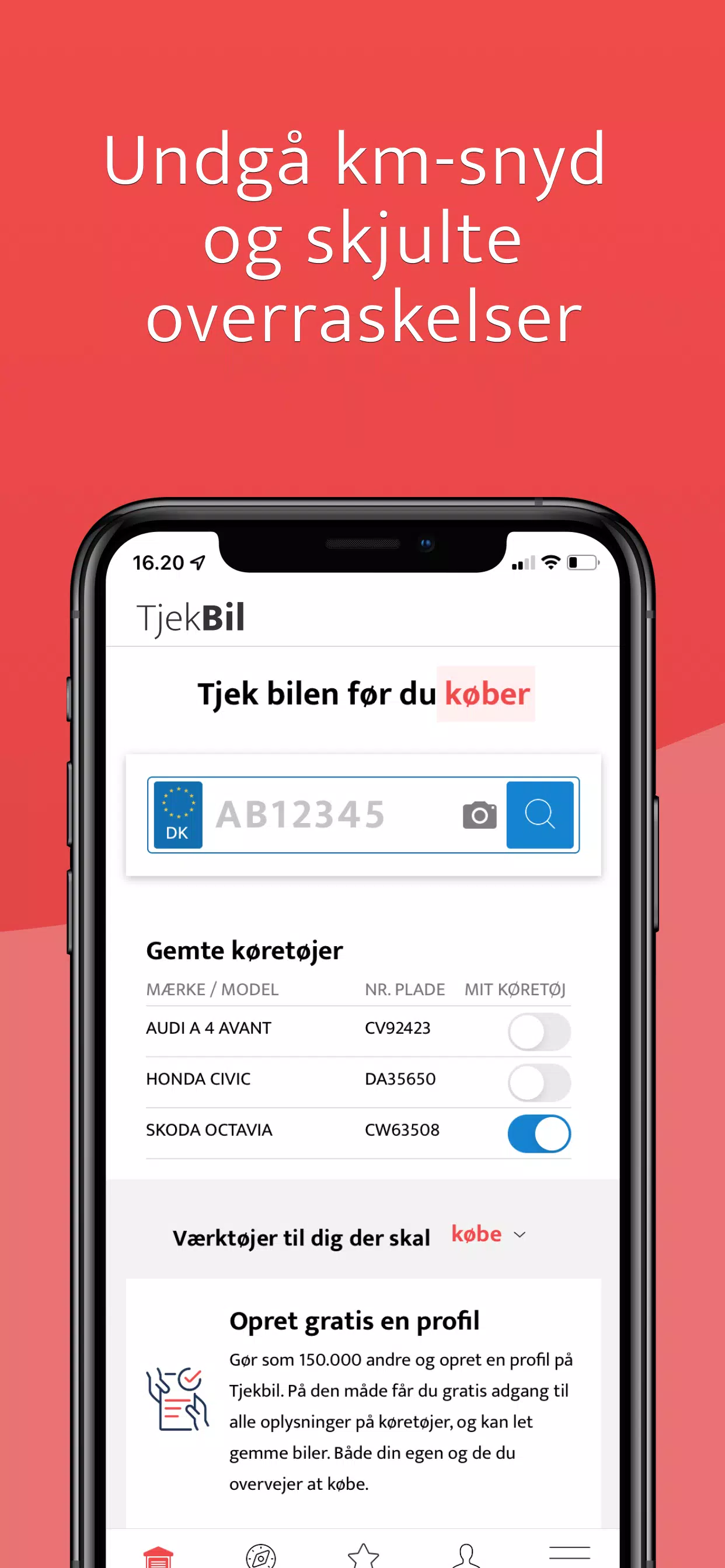 TjekBil - Nummerpladetjek Screenshot1