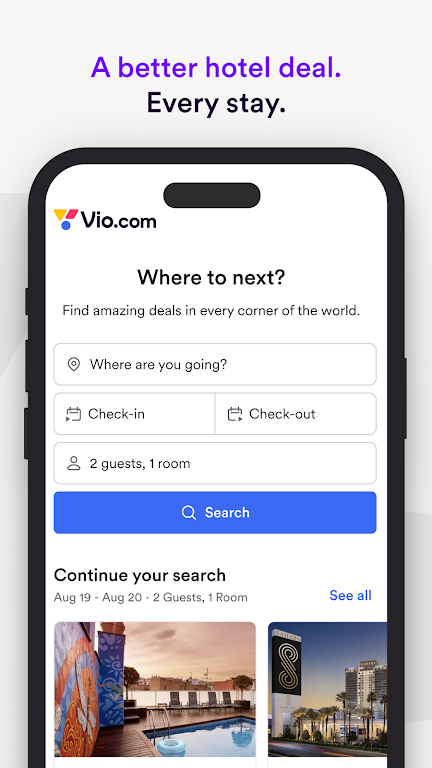 Vio.com: Hotels & travel deals Screenshot1