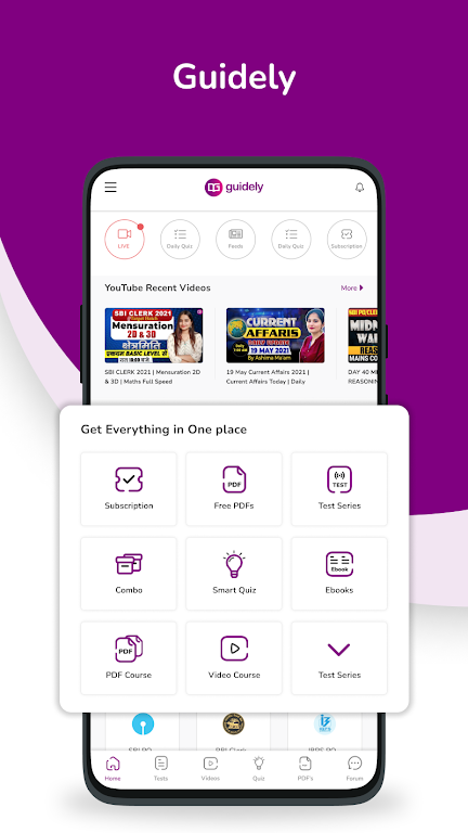 Guidely Exam Preparation App Screenshot1