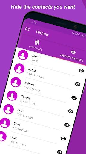 HiCont Hide your contacts Screenshot2