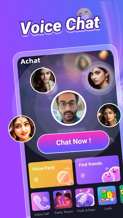 Achat- Live Chat& Make Friends Screenshot1