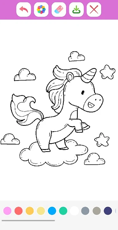 Little Unicorn Coloring Book Screenshot4