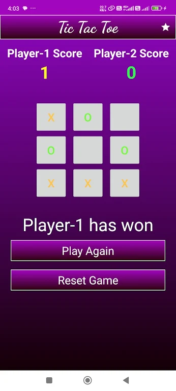 Tic Tac Toe Game App Screenshot2