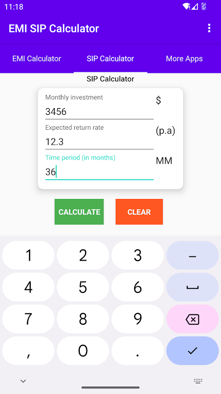 EMI | SIP Calculator Screenshot2