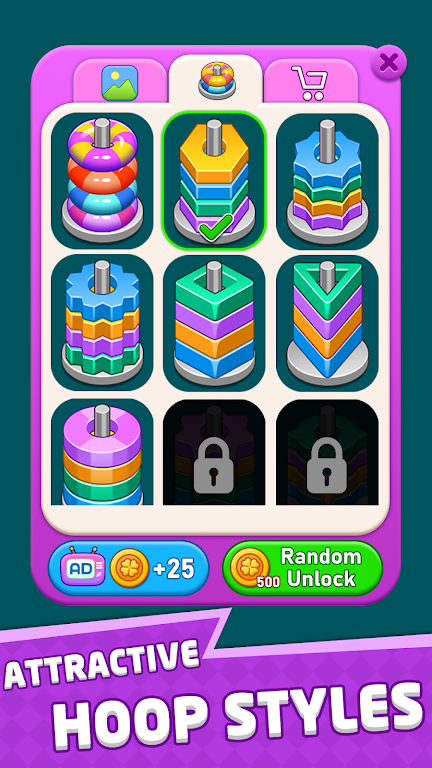 Hoop Sort Fever : Color Stack Screenshot4