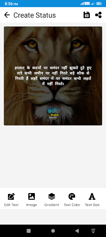 Hindi English Unlimited Shayri Screenshot3