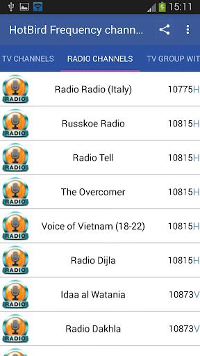 HotBird Frequency Channels Screenshot2