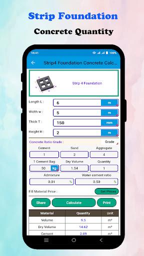 Concrete Calculator Screenshot2