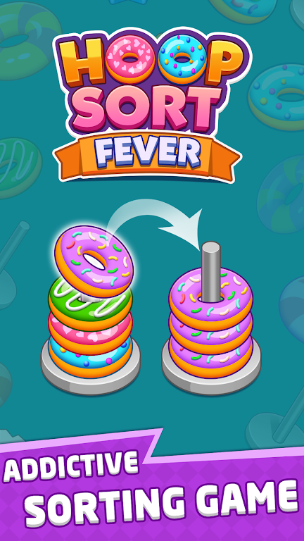 Hoop Sort Fever : Color Stack Screenshot1