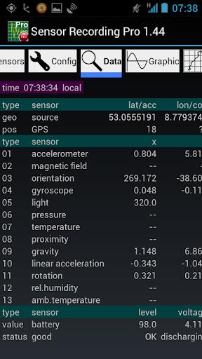 Sensor Recording Lite Screenshot3