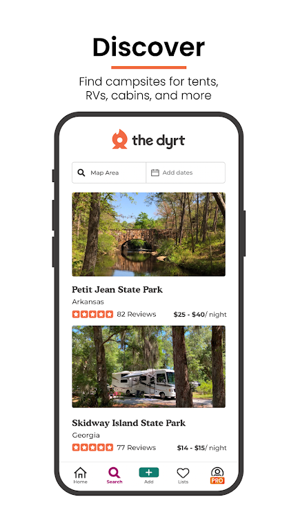 The Dyrt: Tent & RV Camping Screenshot2