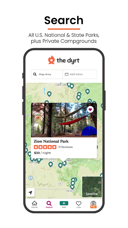 The Dyrt: Tent & RV Camping Screenshot1