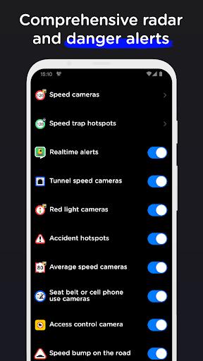 Radarbot Free: Speed Camera Detector & Speedometer Screenshot2