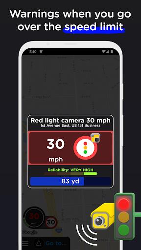 Radarbot Free: Speed Camera Detector & Speedometer Screenshot4