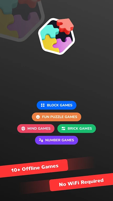 10+ Puzzle Games Offline - PGQ Screenshot1