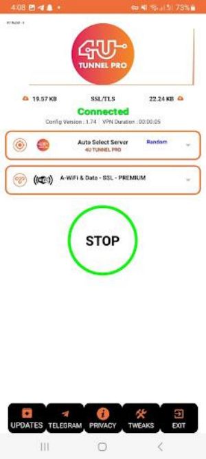 4U TUNNEL PRO - VPN Proxy Screenshot1