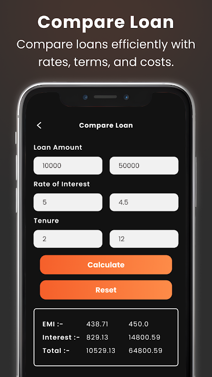 Fast EMI Loan Calculator Screenshot3