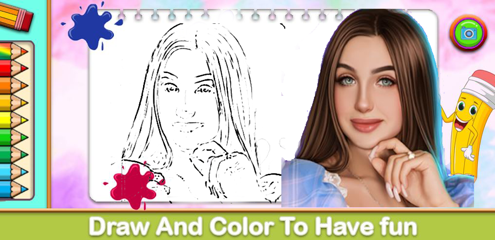 Lady Diana Coloring Game Screenshot3