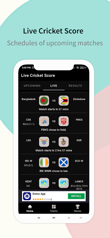 IND vs IRE -Live Cricket Score Screenshot1