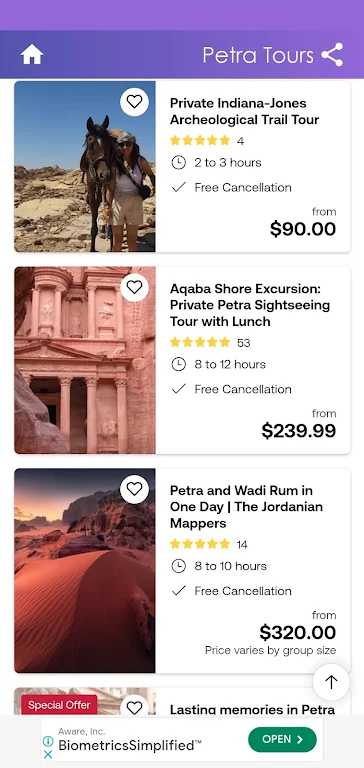 Petra Tours Screenshot4