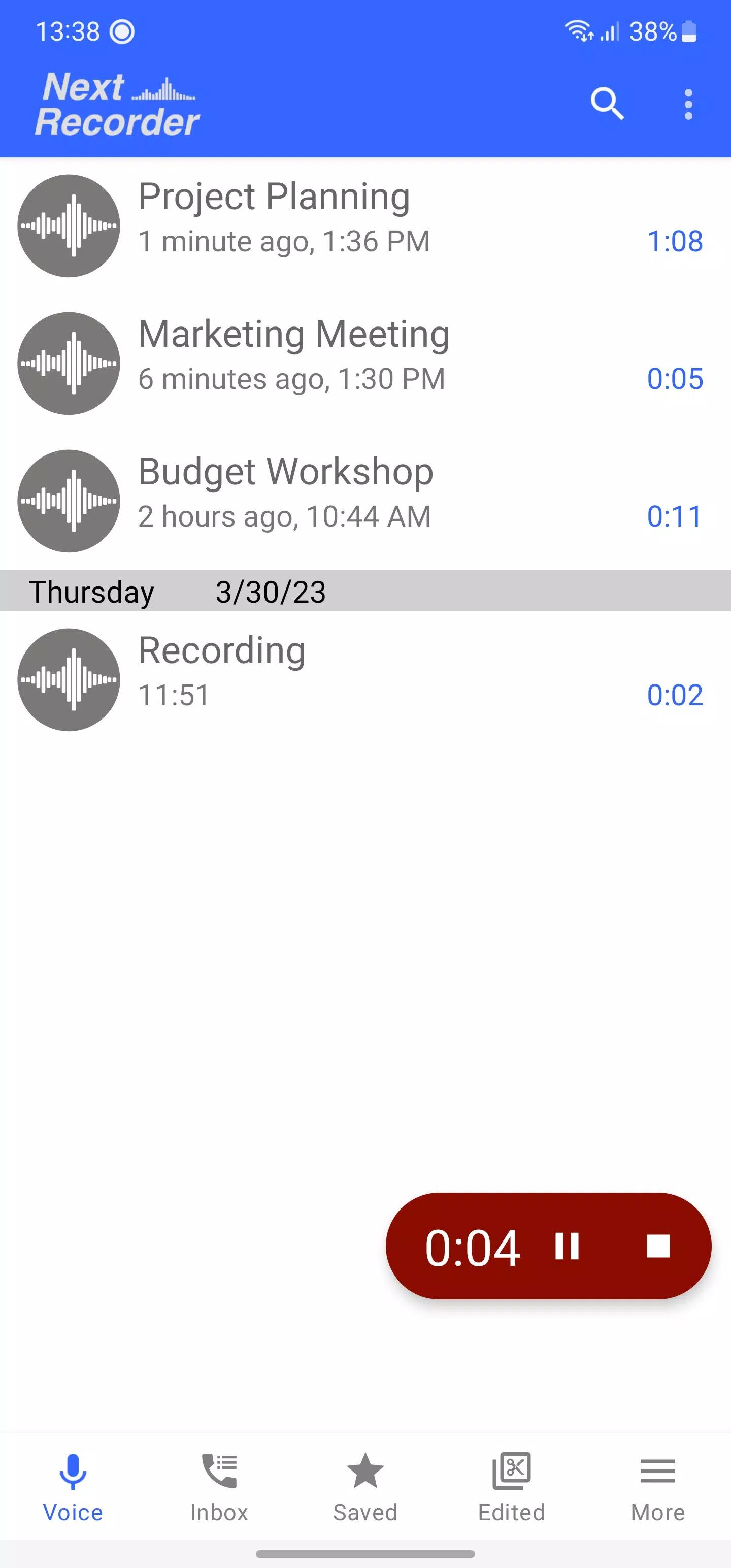 Next Recorder Screenshot2