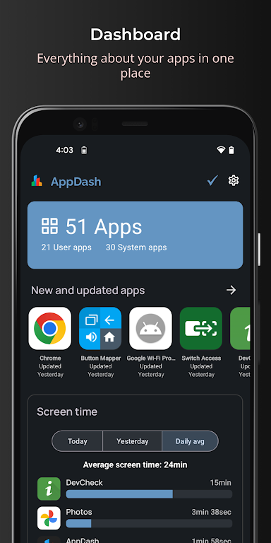 AppDash: App Manager & Backup Screenshot1