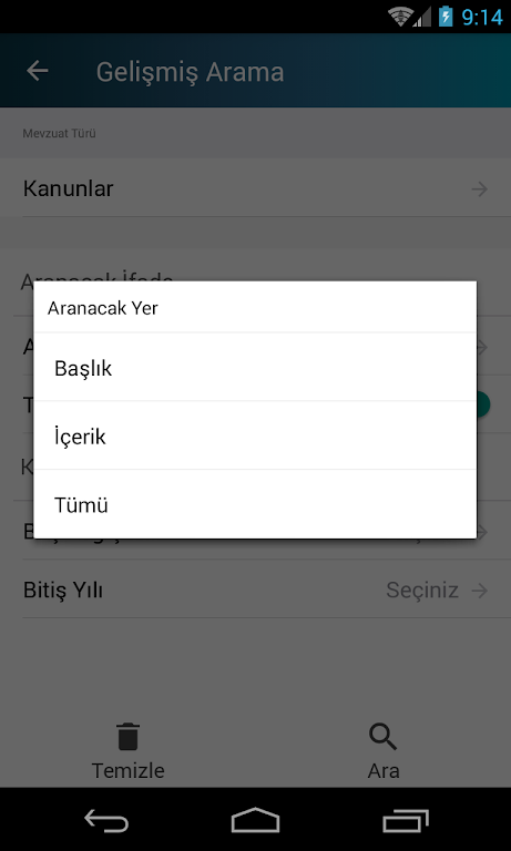 T.C. Mevzuat Bilgi Sistemi Screenshot1